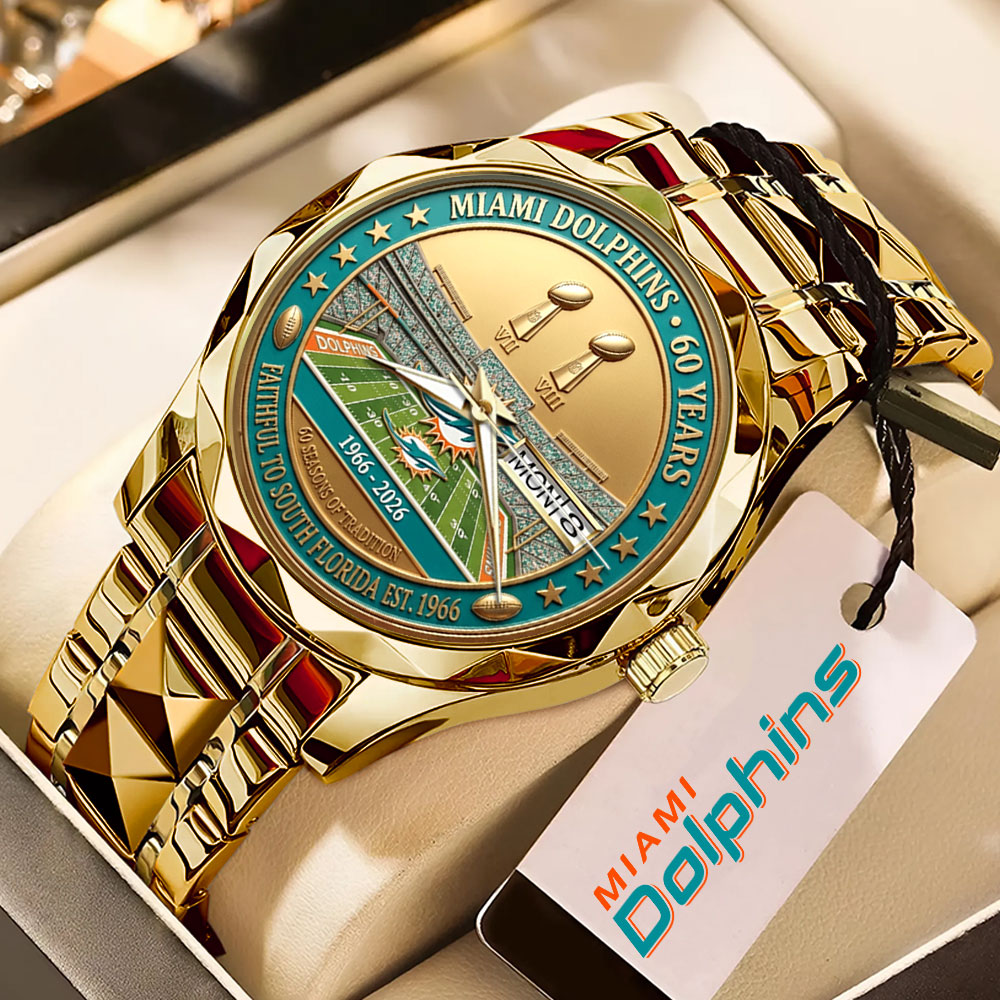 Miami Dolphins 60 years Alloy Luxury Quartz Watch – MAITM14246