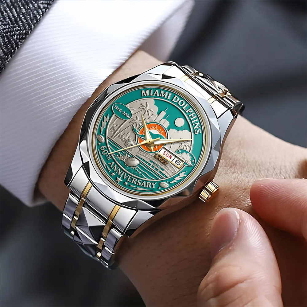 Miami Dolphins 60 years Alloy Luxury Quartz Watch – MAITM14247