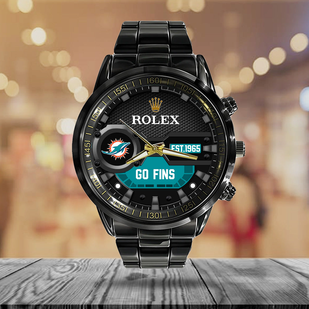 Miami Dolphins x Rolex Black Stainless Steel Watch – MAITM13214
