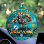 Miami Dolphins Custom shape 2-sided Acrylic Car Ornament – HOATT12915