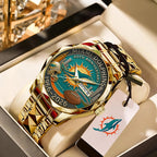 Miami Dolphins Alloy Luxury Quartz Watch – TANTN16804