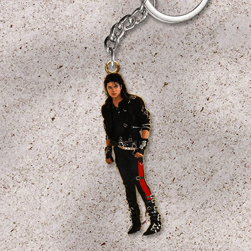 Michael Jackson Custom Shape 2-sided Keychain – HOATT21284