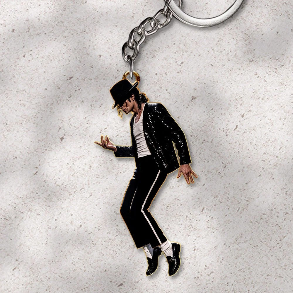 Michael Jackson Custom Shape 2-sided Keychain – HOATT26844