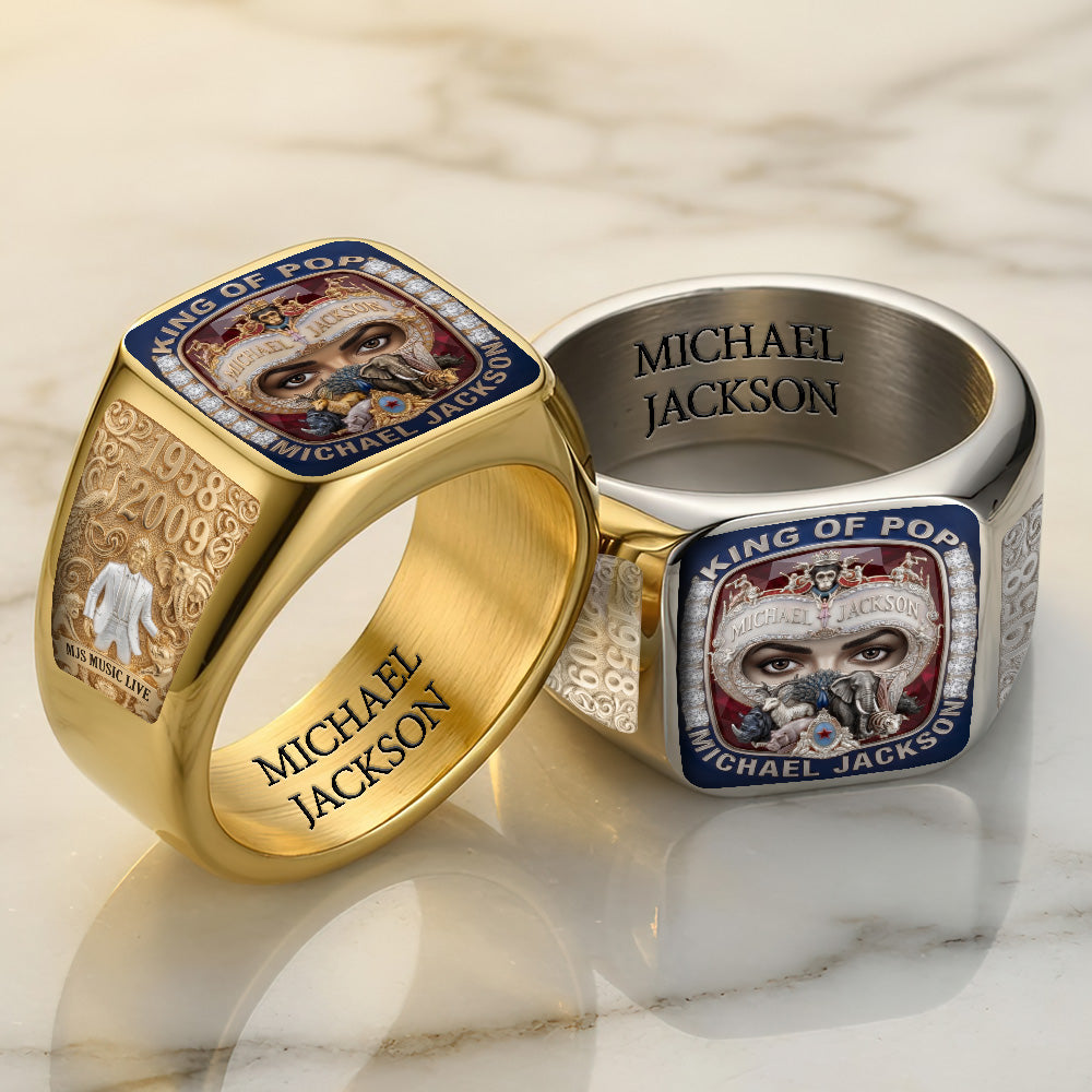 Michael Jackson 3D Engraved Ring – TMTHU6525
