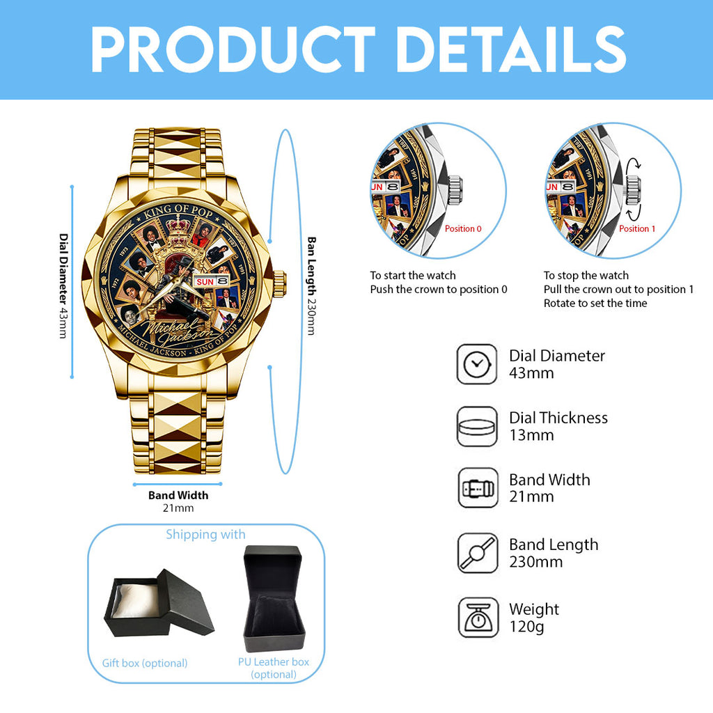 Michael Jackson Alloy Luxury Quartz Watch – TMTHU6122