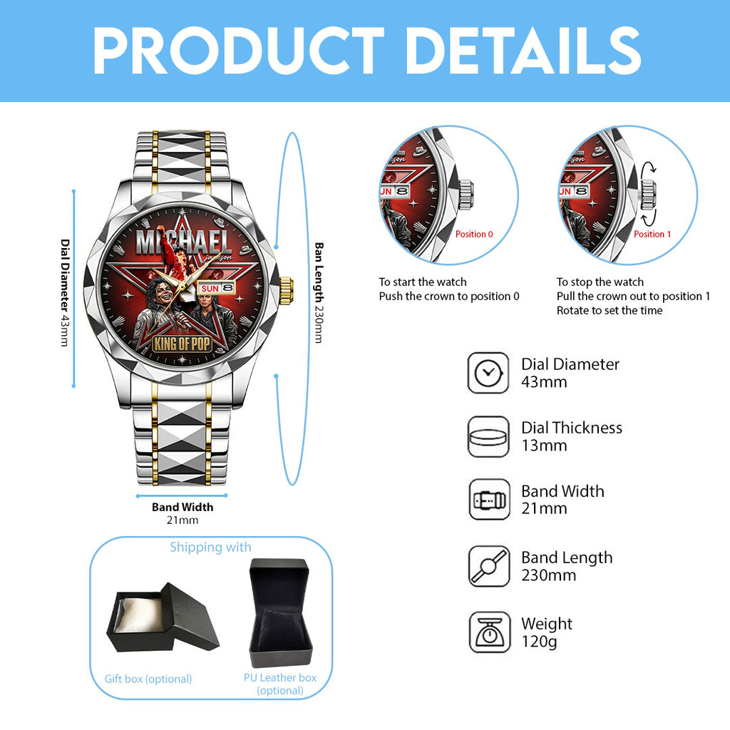 Michael Jackson Alloy Luxury Quartz Watch – TMTHU6480