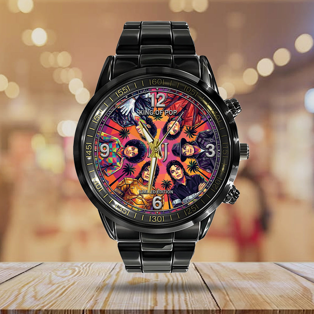 Michael Jackson Black Stainless Steel Watch – TMTHU7593