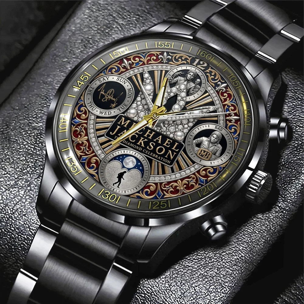Michael Jackson Black Stainless Steel Watch – TMTHU9402