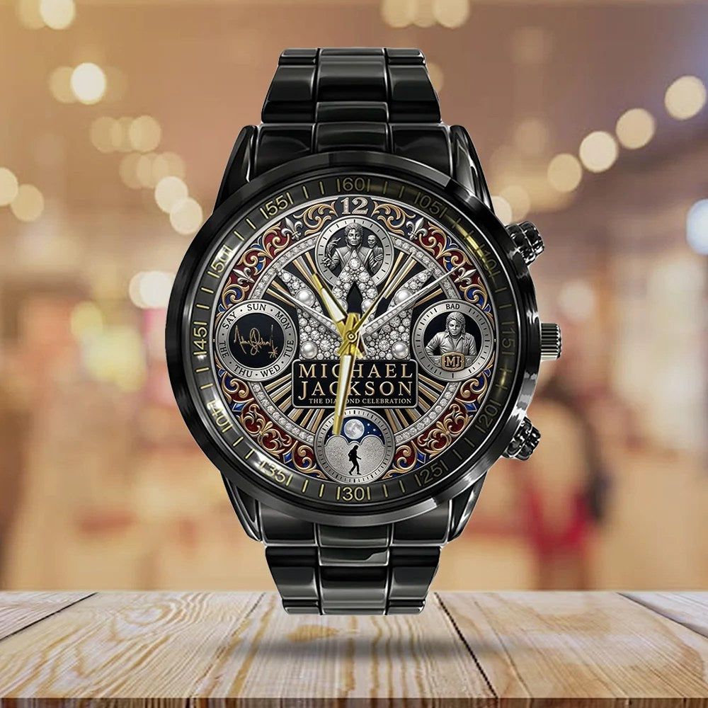 Michael Jackson Black Stainless Steel Watch – TMTHU9402