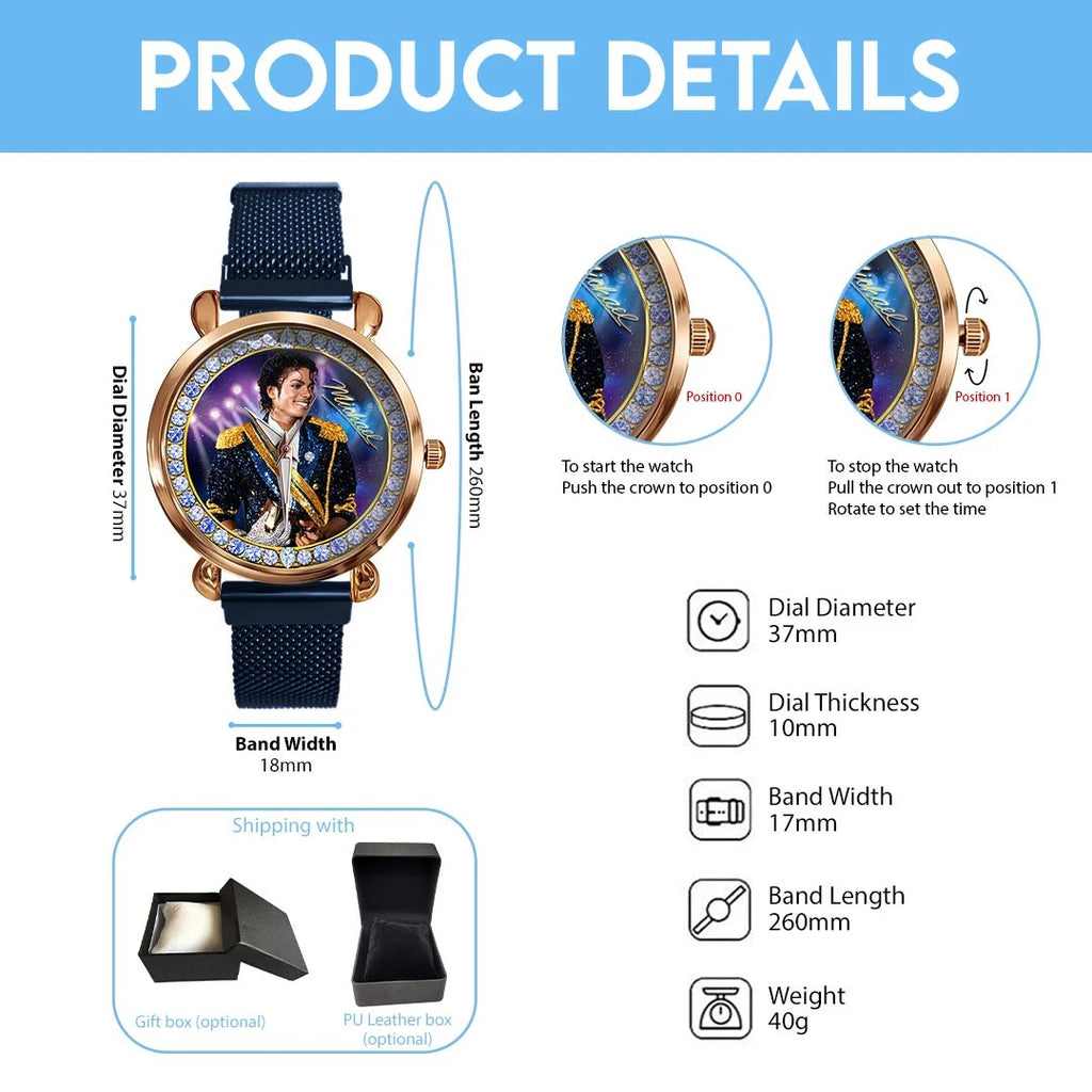 Michael Jackson Mesh Strap Quartz Watch – HOATT20803