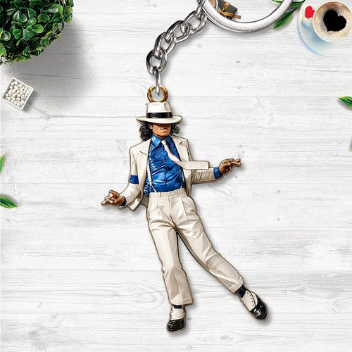 Michael Jackson Custom Shape 2-sided Keychain – HOATT20474