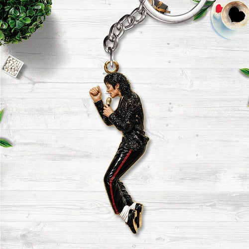 Michael Jackson Custom Shape 2-sided Keychain – HOATT21107