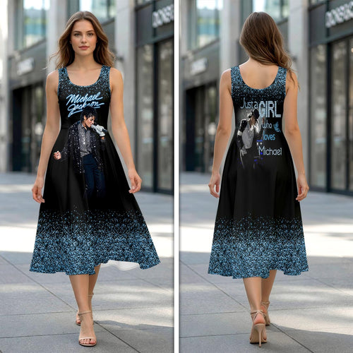Michael Jackson Sleeveless Knee-Length Dress – HOATT19735