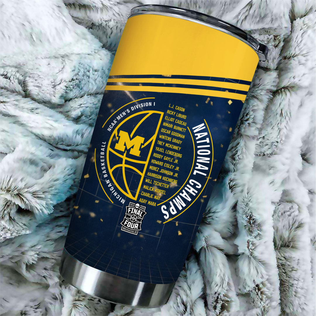 Michigan Wolverines 2026 Men's Basketball National Champions Tumbler Cup – TANTN22339