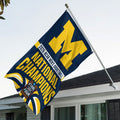 Michigan Wolverines 2026 Men's Basketball National Champions 3D Double-side House Flag – HOATT17318