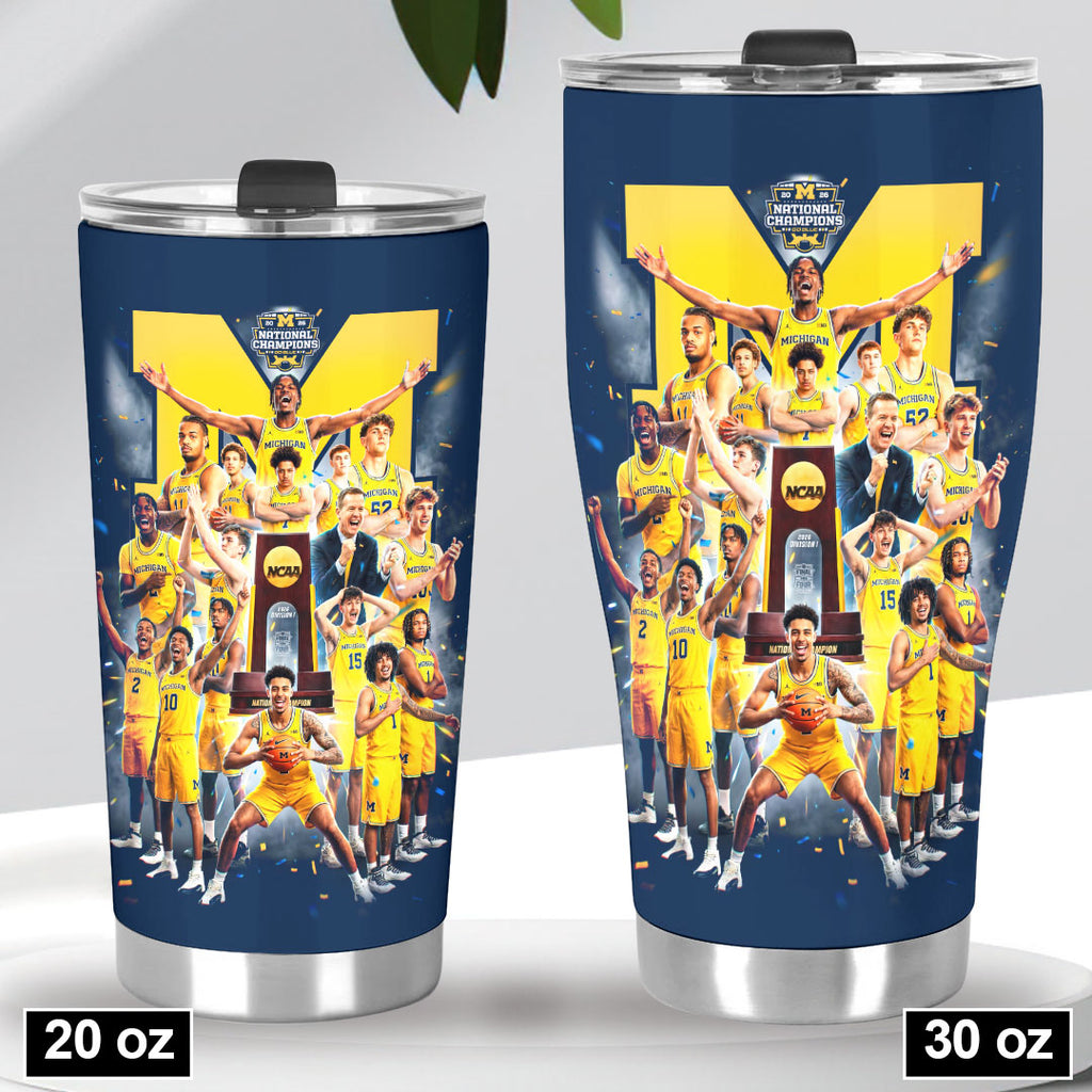Michigan Wolverines 2026 Men's Basketball National Champions Tumbler Cup – HOATT17351