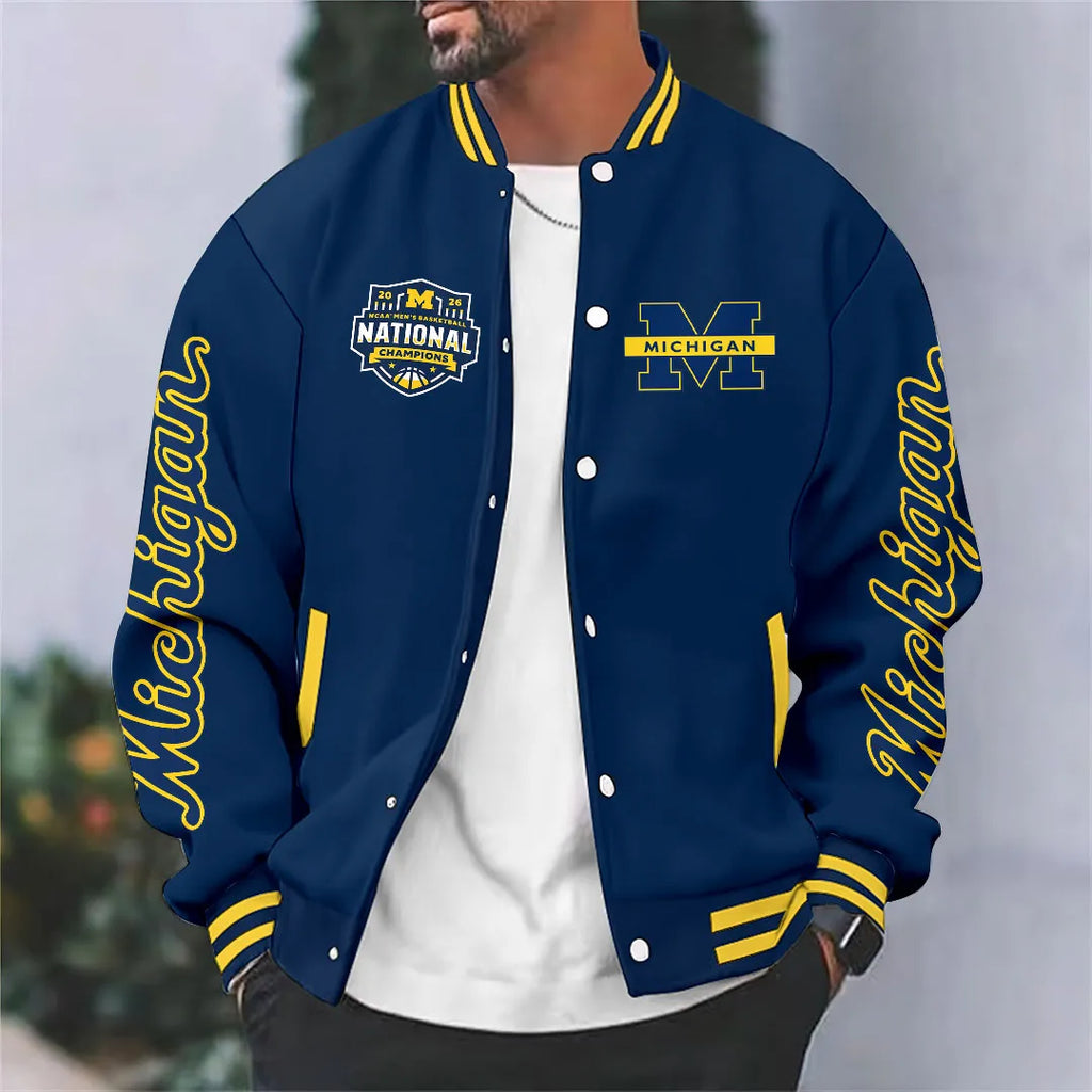 Michigan Wolverines 2026 Men's Basketball National Champions Varsity Jacket – HOATT17348