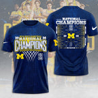 Michigan Wolverines 2026 NCAA Men's Basketball National Champs 3D Apparel – TMTHU4962