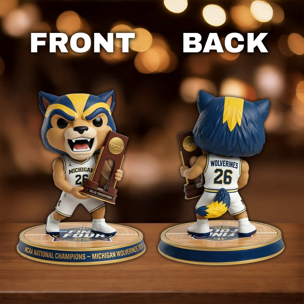 Michigan Wolverines 2026 NCAA Men's Basketball National Champs 3D Collectible Vinyl Figure – TMTHU4998