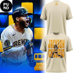 Milwaukee Brewers 2026 Jackson Chourio Celebration T-Shirt