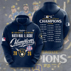 Milwaukee Brewers 2026 National League Champions 3D Apparel – TMTHU10125