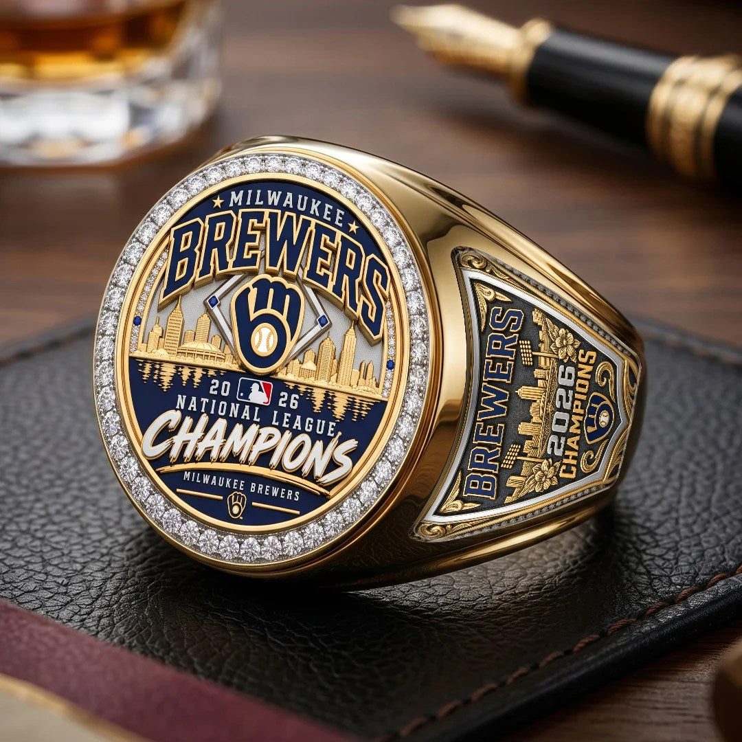 Milwaukee Brewers 2026 National League Champions 3D Engraved Ring – TMTHU10130