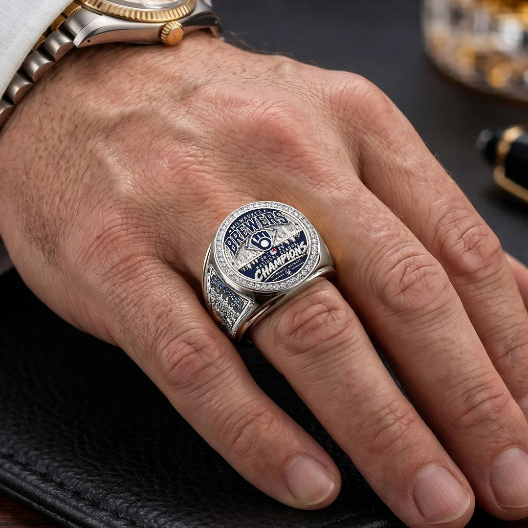 Milwaukee Brewers 2026 National League Champions 3D Engraved Ring – TMTHU10130