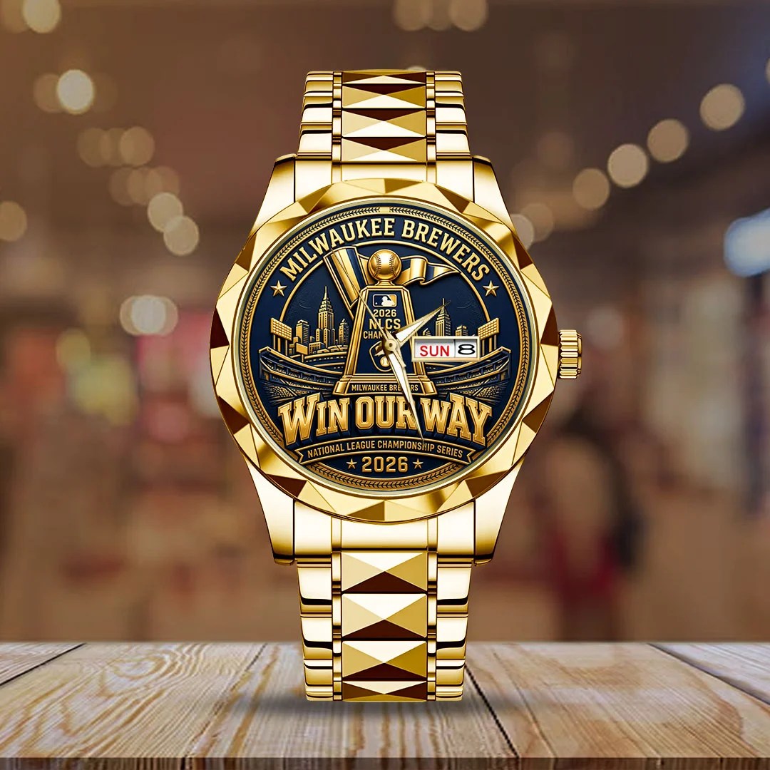 Milwaukee Brewers 2026 National League Champions Alloy Luxury Quartz Watch – TMTHU10123
