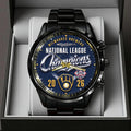 Milwaukee Brewers 2026 National League Champions Black Stainless Steel Watch – TMTHU10115