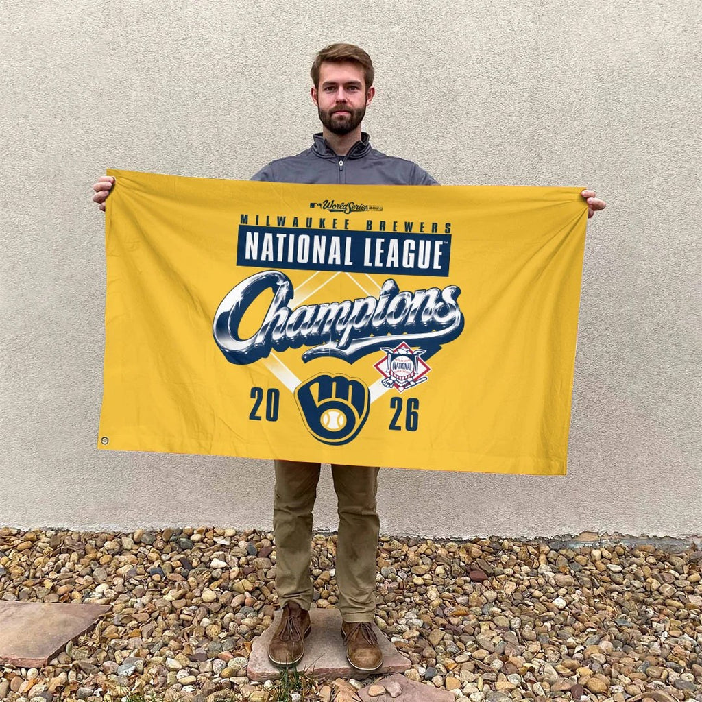 Milwaukee Brewers 2026 National League Champions 3D Double-side House Flag – TANTN26257