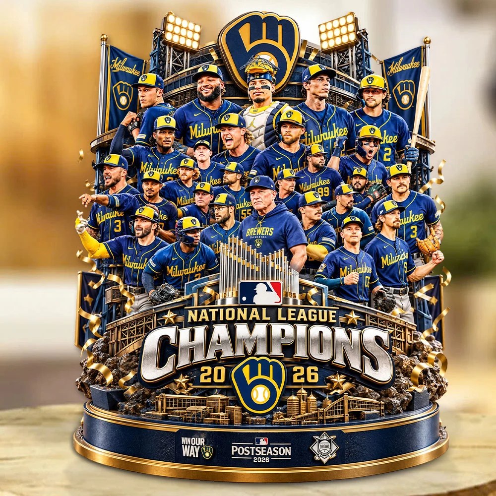Milwaukee Brewers 2026 National League Champions Custom Shape Acrylic Plaque – TANTN26276