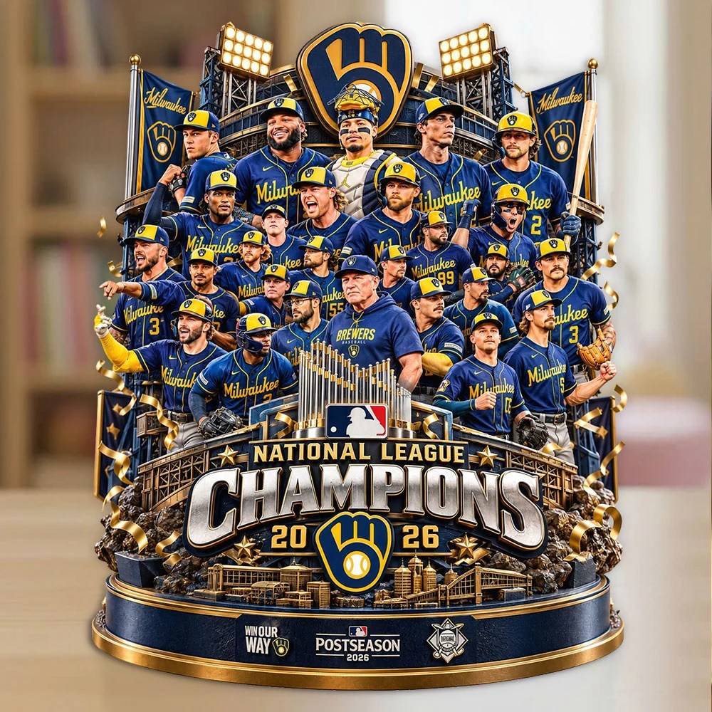 Milwaukee Brewers 2026 National League Champions Custom Shape Acrylic Plaque – TANTN26276