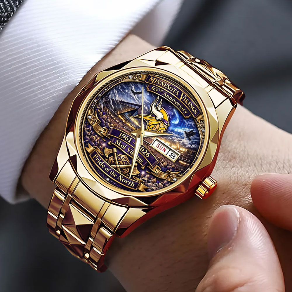 Minnesota Vikings 65th Anniversary Alloy Luxury Quartz Watch – TMTHU3289