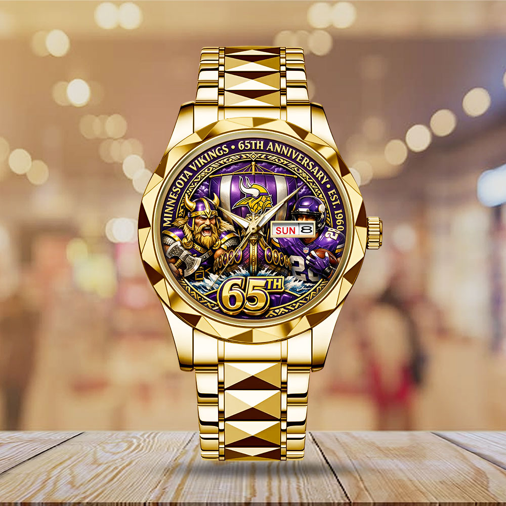 Minnesota Vikings 65th Anniversary Alloy Luxury Quartz Watch – MAITM14103