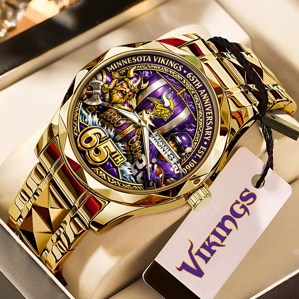 Minnesota Vikings 65th Anniversary Alloy Luxury Quartz Watch – MAITM14103