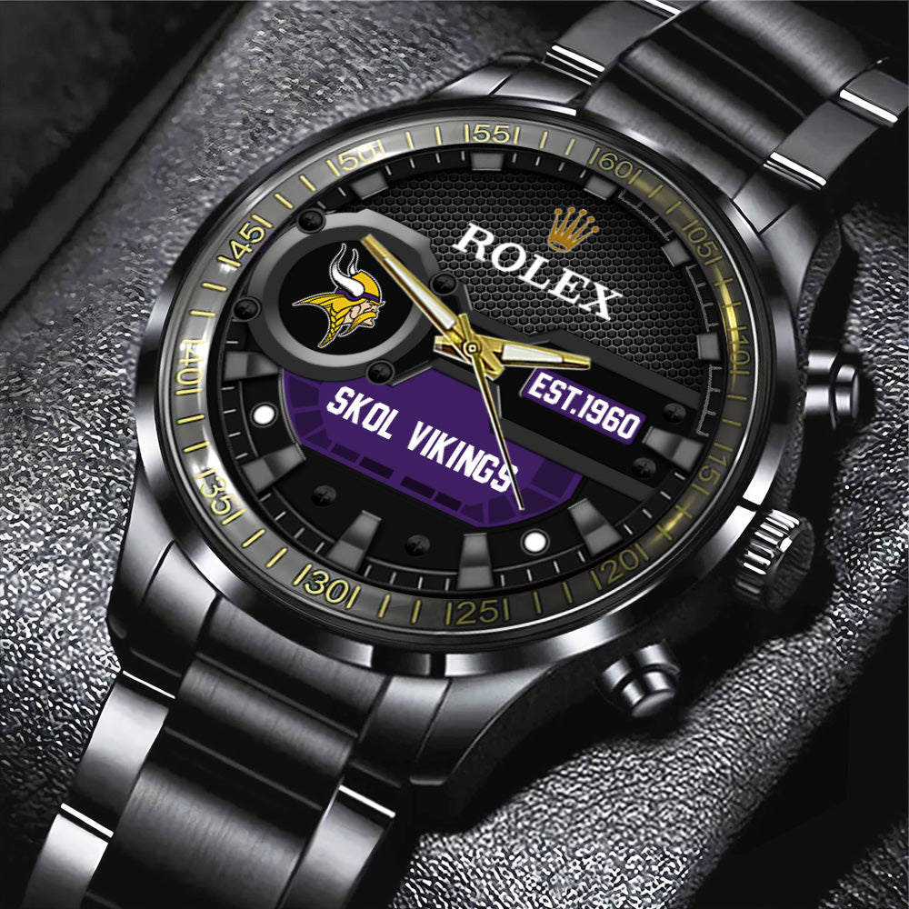 Minnesota Vikings x Rolex Black Stainless Steel Watch – MAITM13215