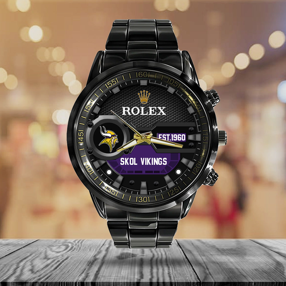 Minnesota Vikings x Rolex Black Stainless Steel Watch – MAITM13215