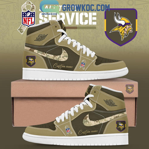 Minnesota Vikings Salute To Service Air Jordan 1 Shoes
