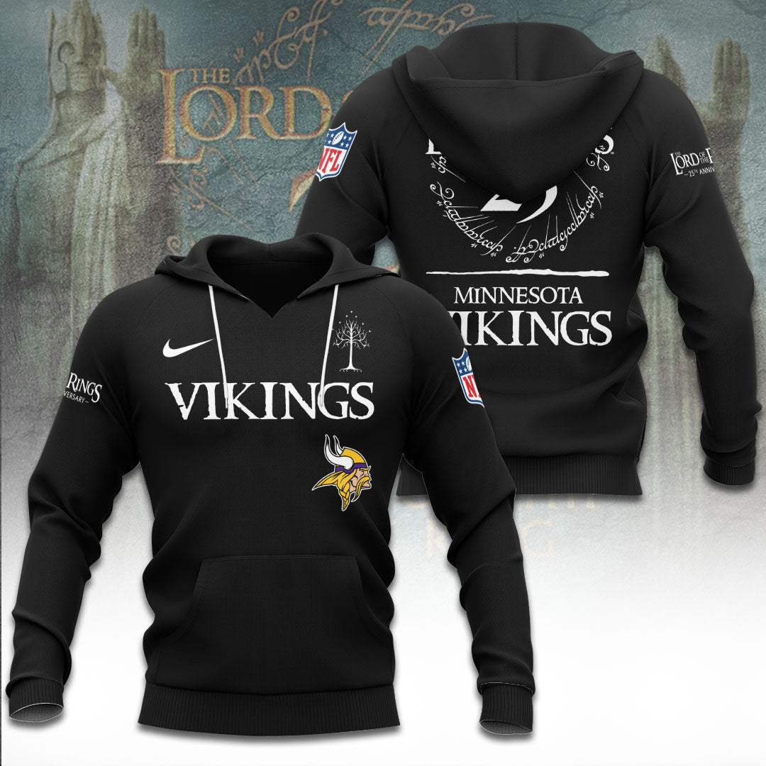 Minnesota Vikings x The Lord of The Rings 25 Years 3D Apparel – TANTN19573