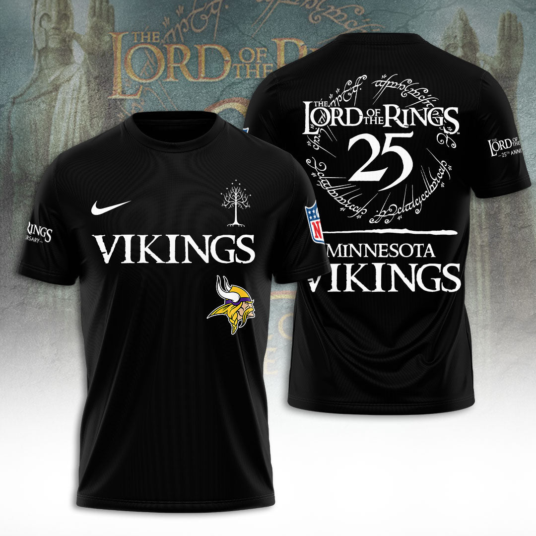Minnesota Vikings x The Lord of The Rings 25 Years 3D Apparel – TANTN19573