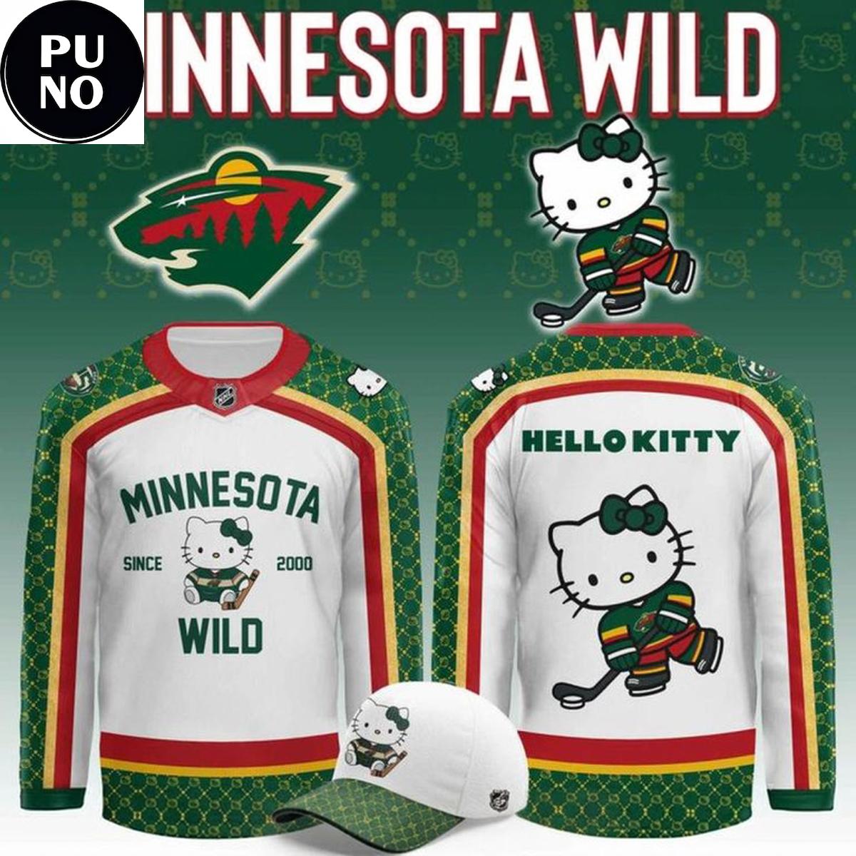 Minnesota Wild 2026 Hello Kitty Night Hockey Jersey