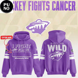Minnesota Wild 2026 Hockey Fight Cancer Custom Name Hoodie