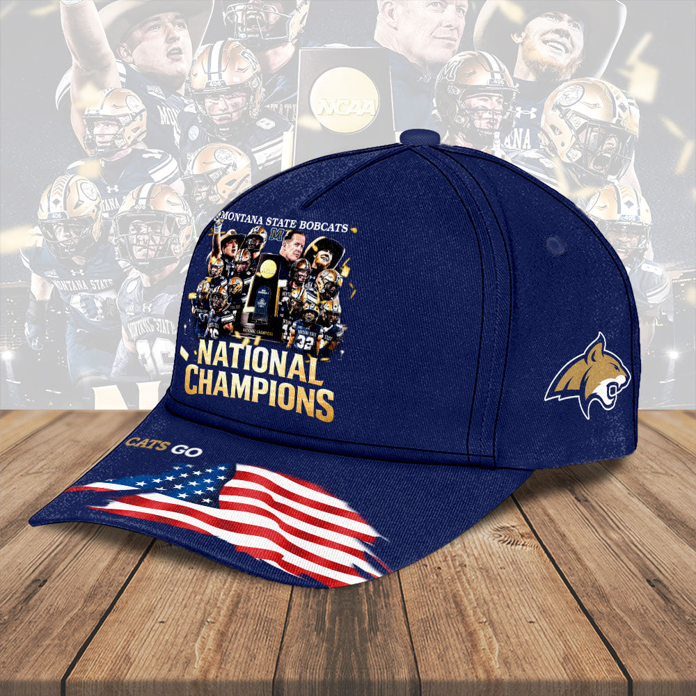 Montana State Bobcats Football 2025 Division I National Champions Classic Cap – HOATT15976