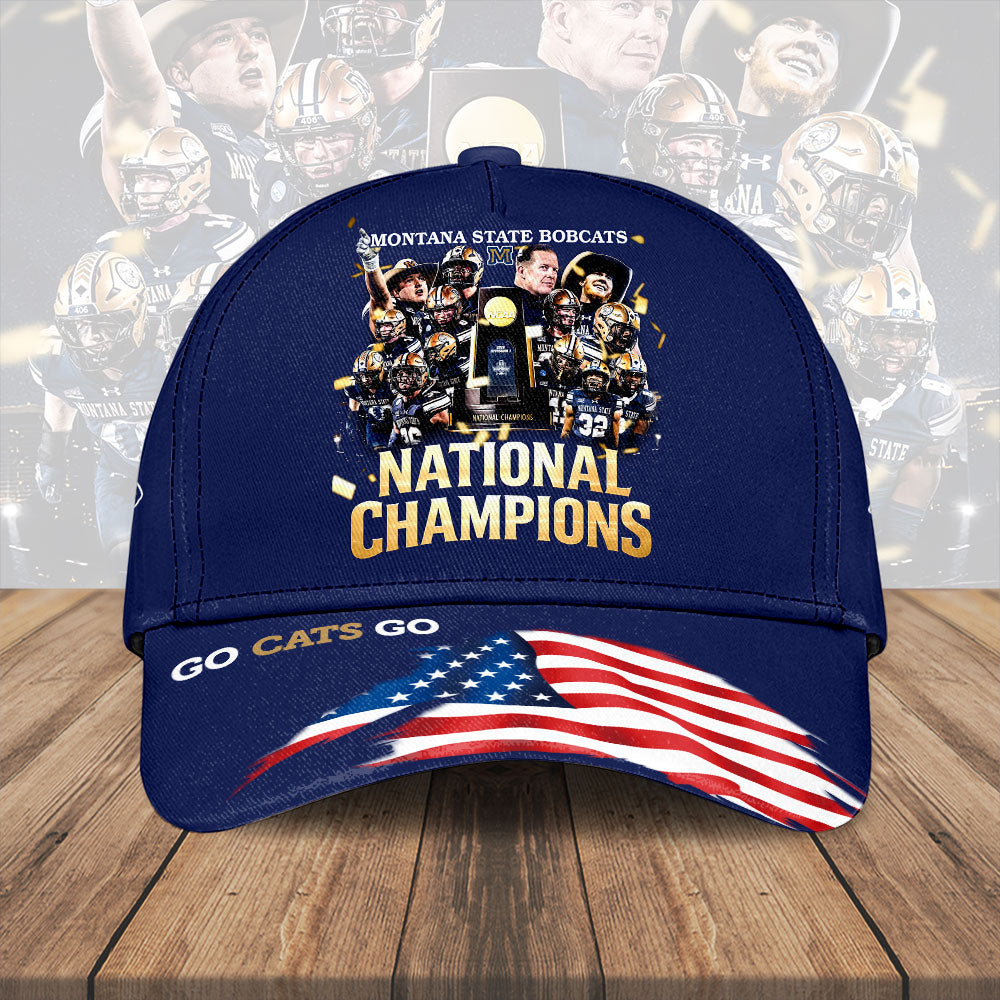 Montana State Bobcats Football 2025 Division I National Champions Classic Cap – HOATT15976