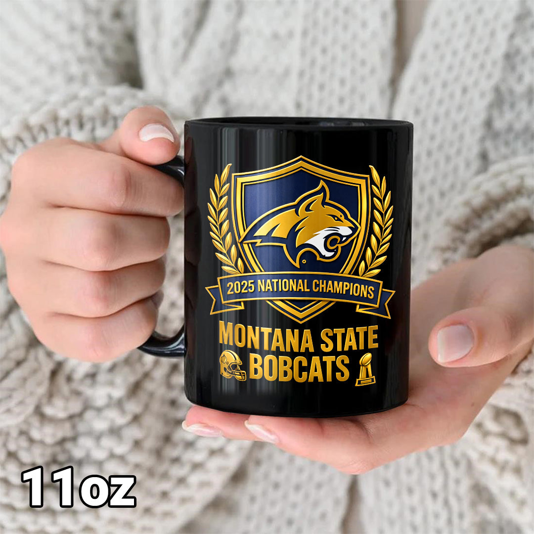 Montana State Bobcats Football 2025 National Champions Ceramic Mug – MAITM14640