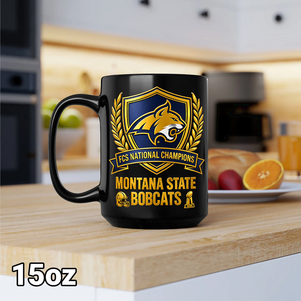 Montana State Bobcats Football 2025 National Champions Ceramic Mug – MAITM14640