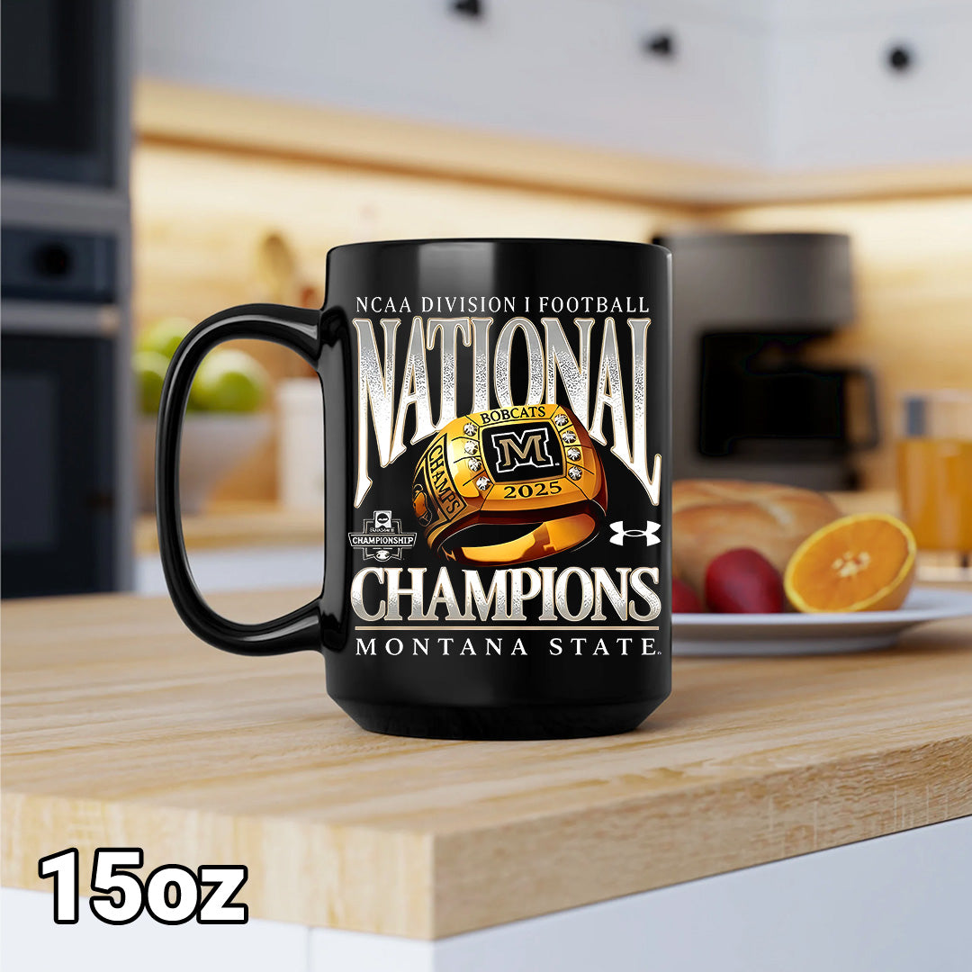 Montana State Bobcats Football 2025 National Champions Ceramic Mug – MAITM14675