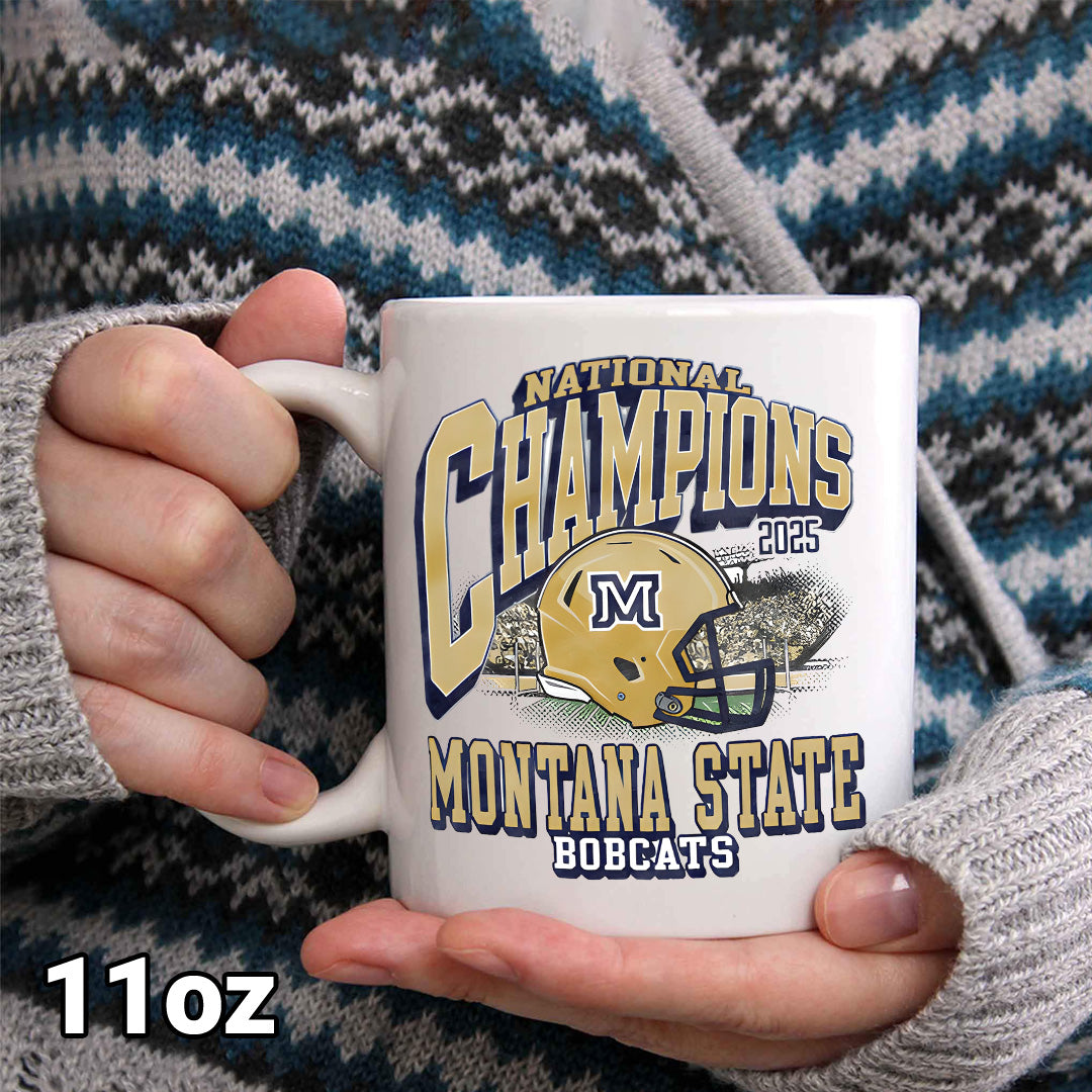 Montana State Bobcats Football 2025 National Champions Ceramic Mug – MAITM15113