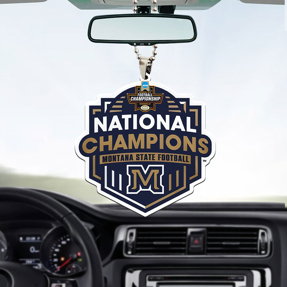 Montana State Bobcats Football 2025 National Champions Custom shape 2-sided Acrylic Car Ornament – MAITM14866