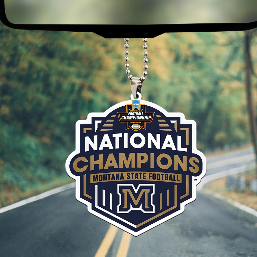 Montana State Bobcats Football 2025 National Champions Custom shape 2-sided Acrylic Car Ornament – MAITM14866